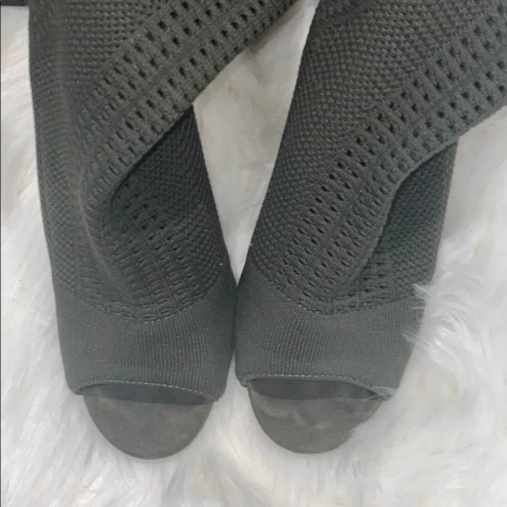 Cape Robbin olive 🫒 Green Peep Toe Over the Knee Boots